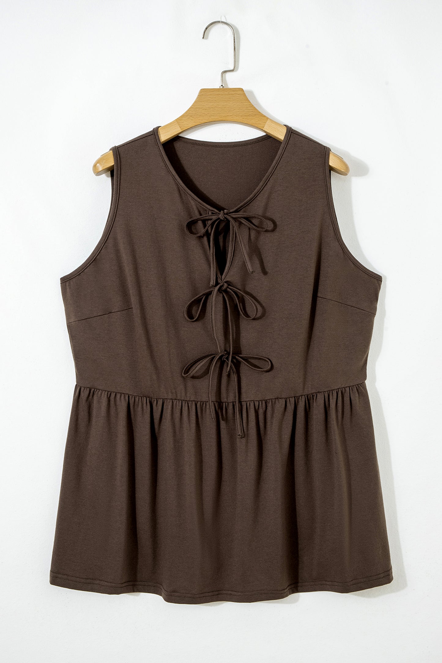 Bow Tie Peplum Top in Plus Size
