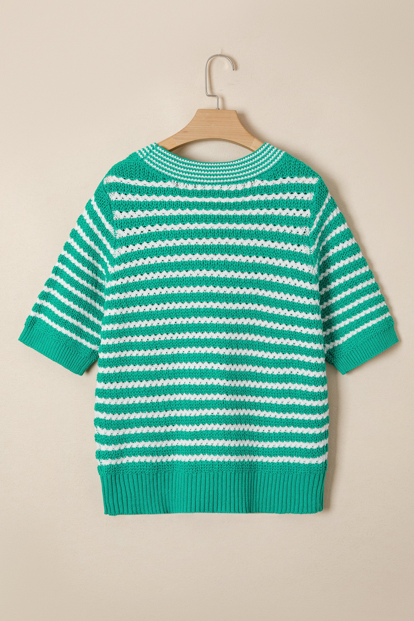 Green Striped Bow Knot Sweater