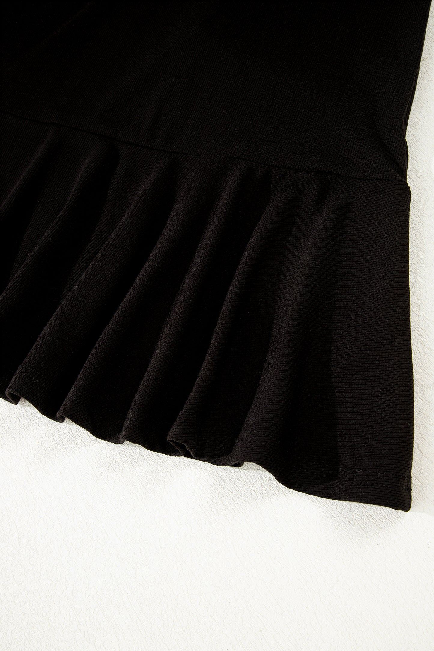 Black Stripe Detail Polo Dress