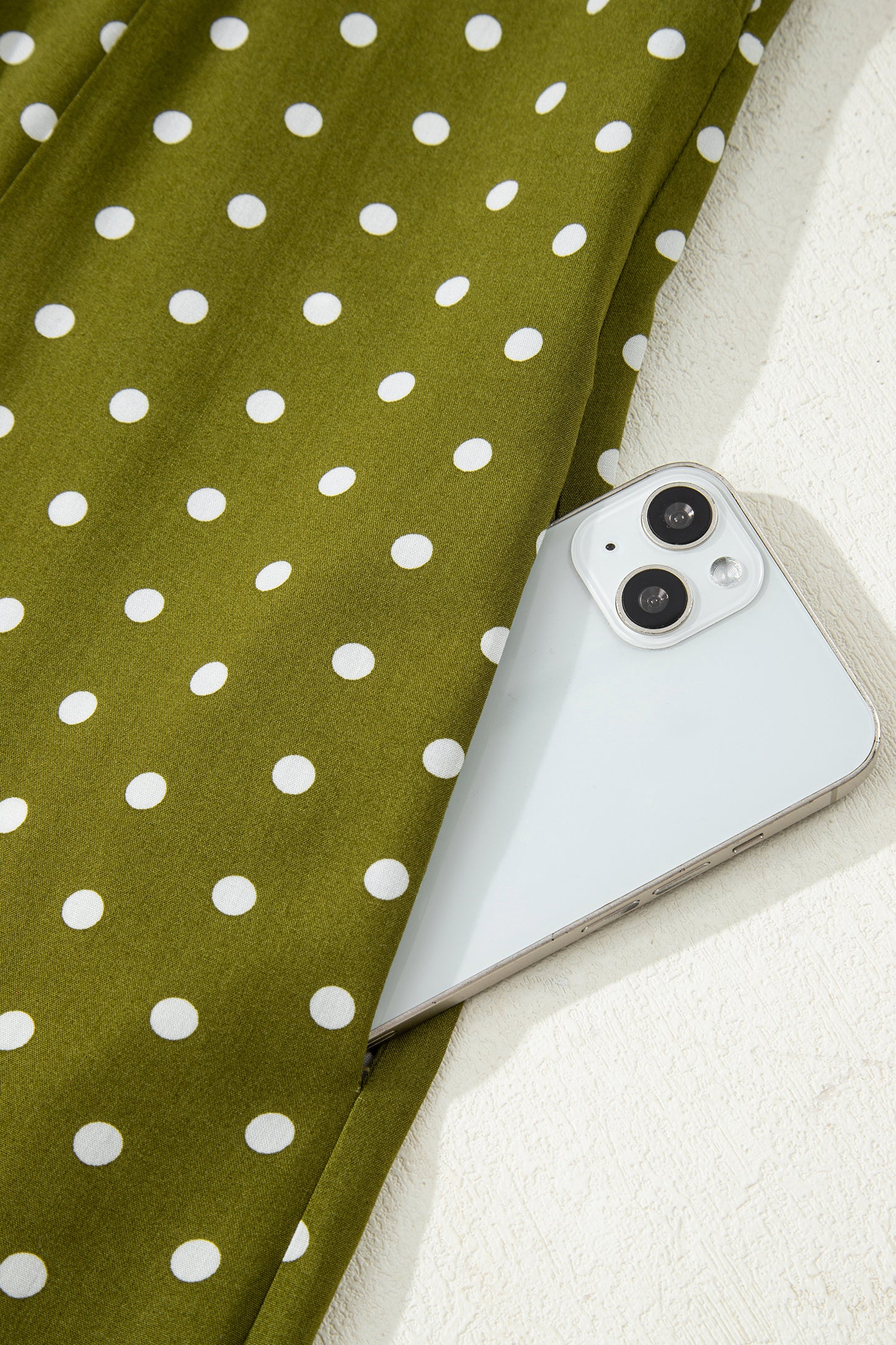 Polka Dot Smocked Maxi Dress