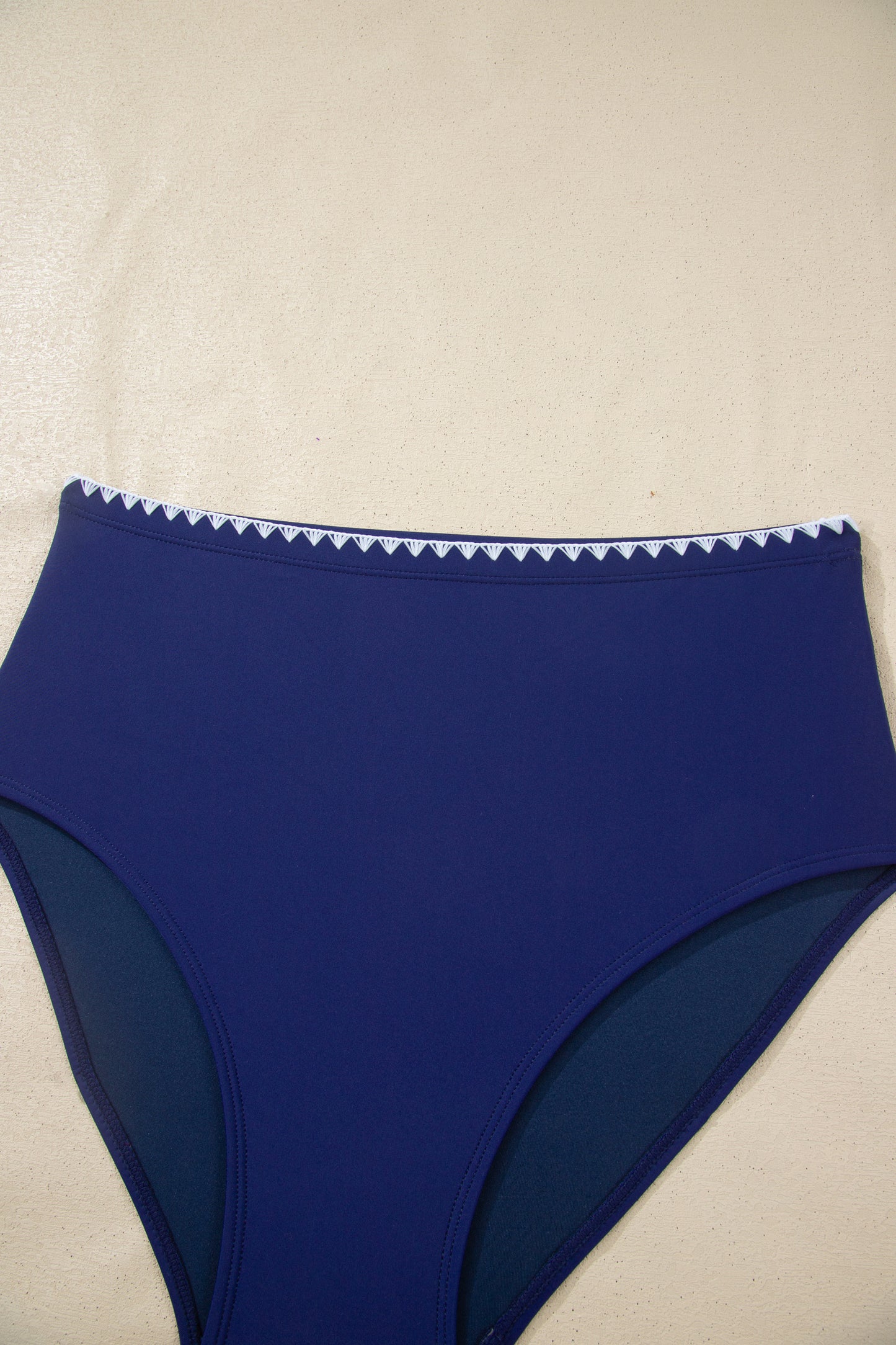 Shell Stitched High Waist Bikini Set