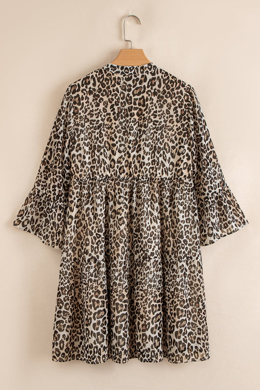Leopard Print Swing Dress