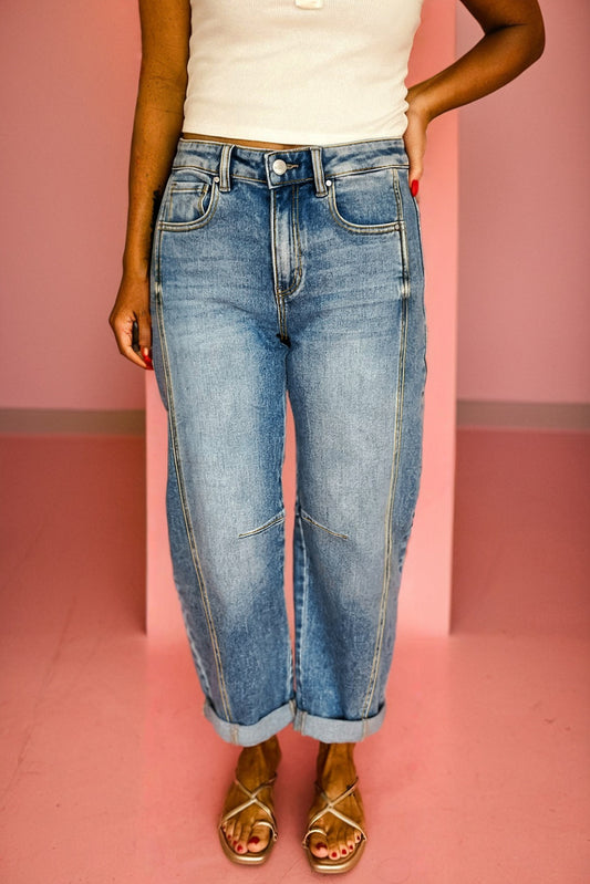 Dusk Blue Vintage Washed Shift Jeans