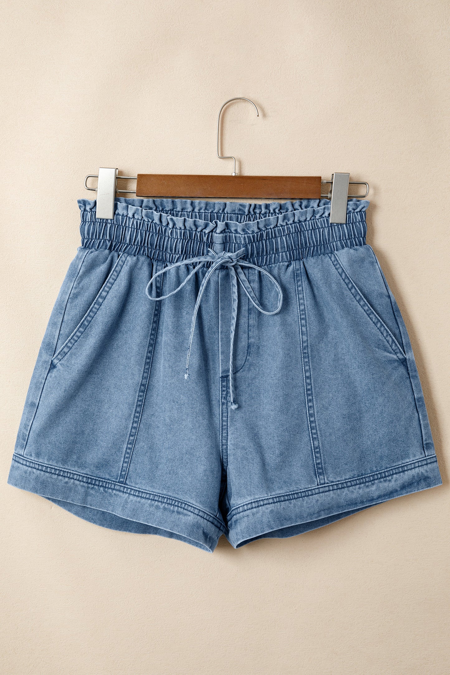 Dusk Smocked Waist Denim Shorts