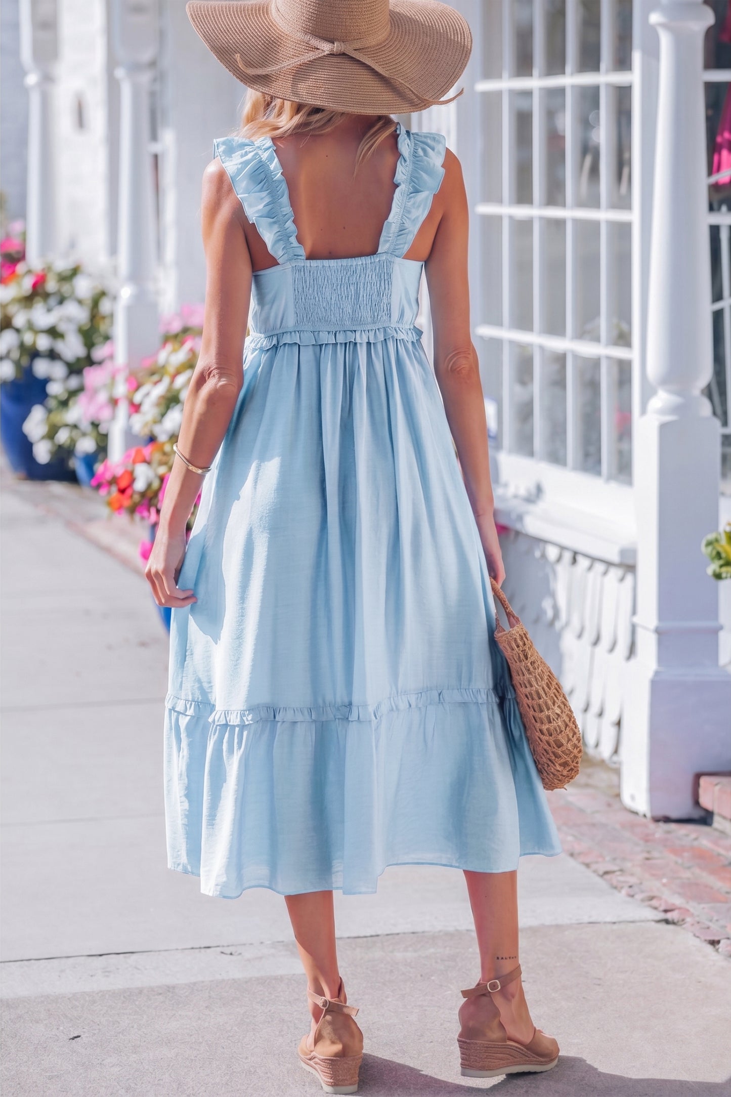 Mandi Ruffle Trim Maxi Dress