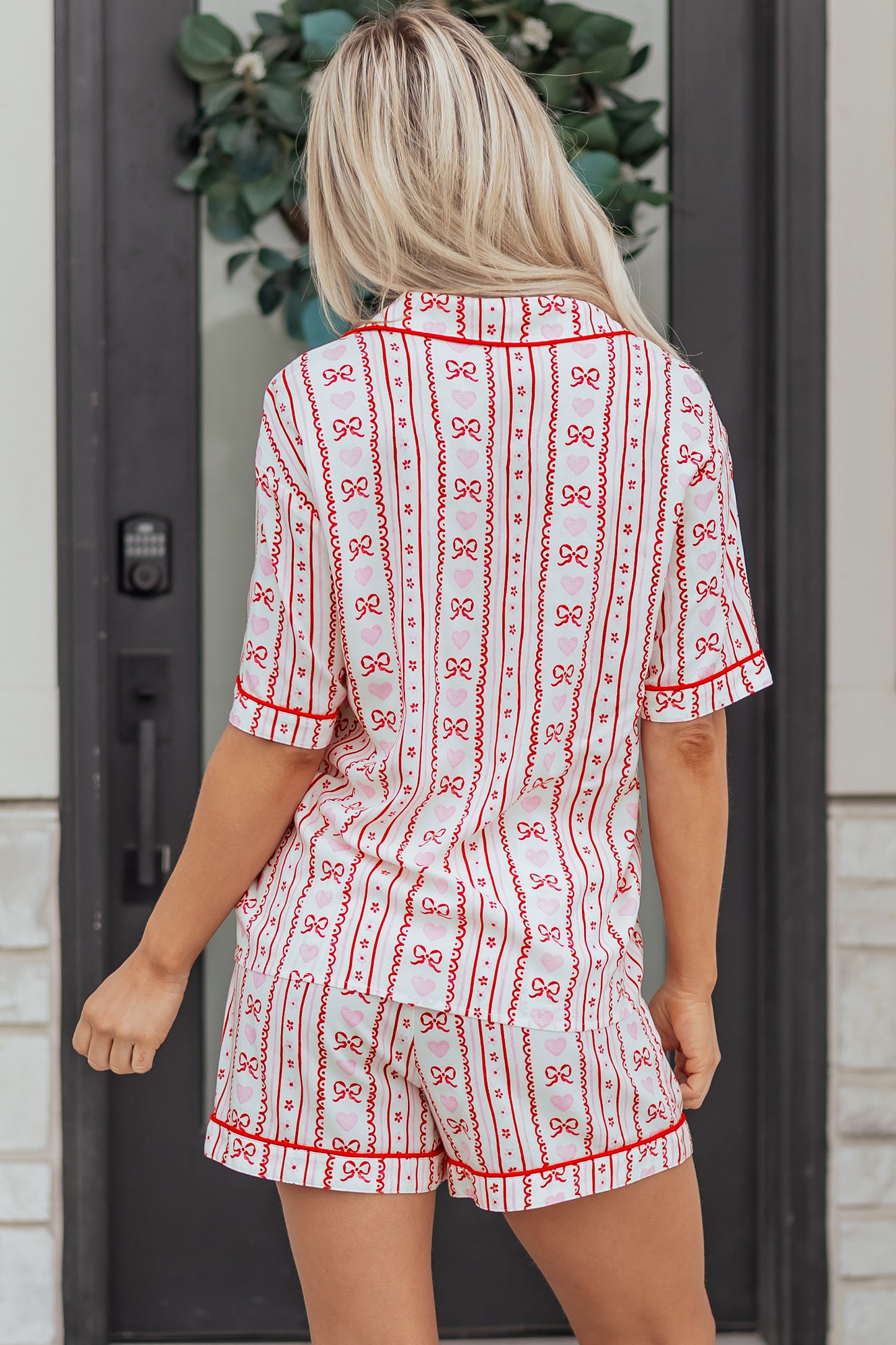 Hearts & Bows 2pc Pajama Set