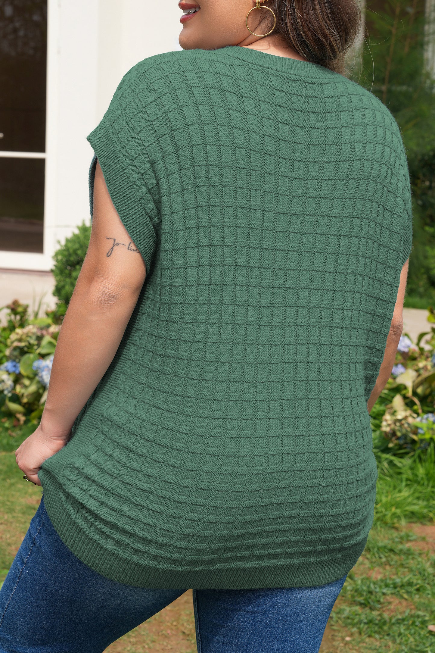 Mist Green Sweater in Plus Size