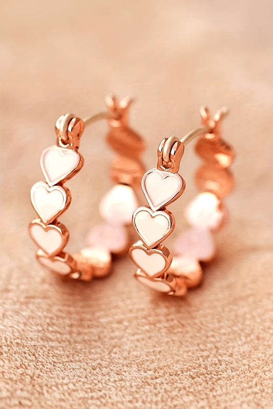 Heart Shape Plated Alloy Earrings
