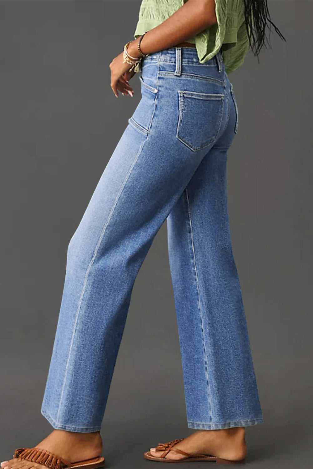 Straight Leg High Waist Jeans