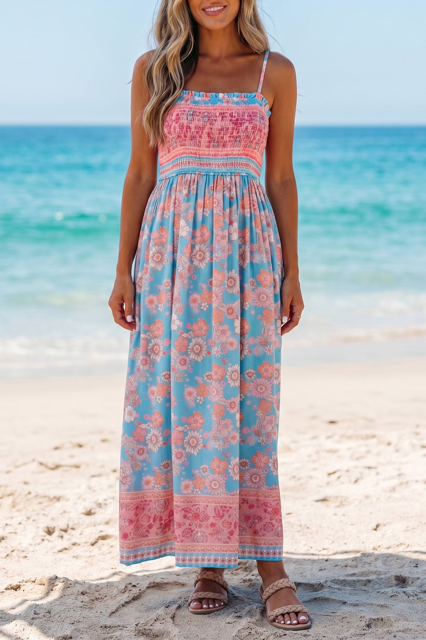 Bohemian Blue Maxi Dress