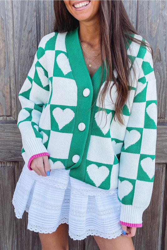 Checkered Hearts Cardigan