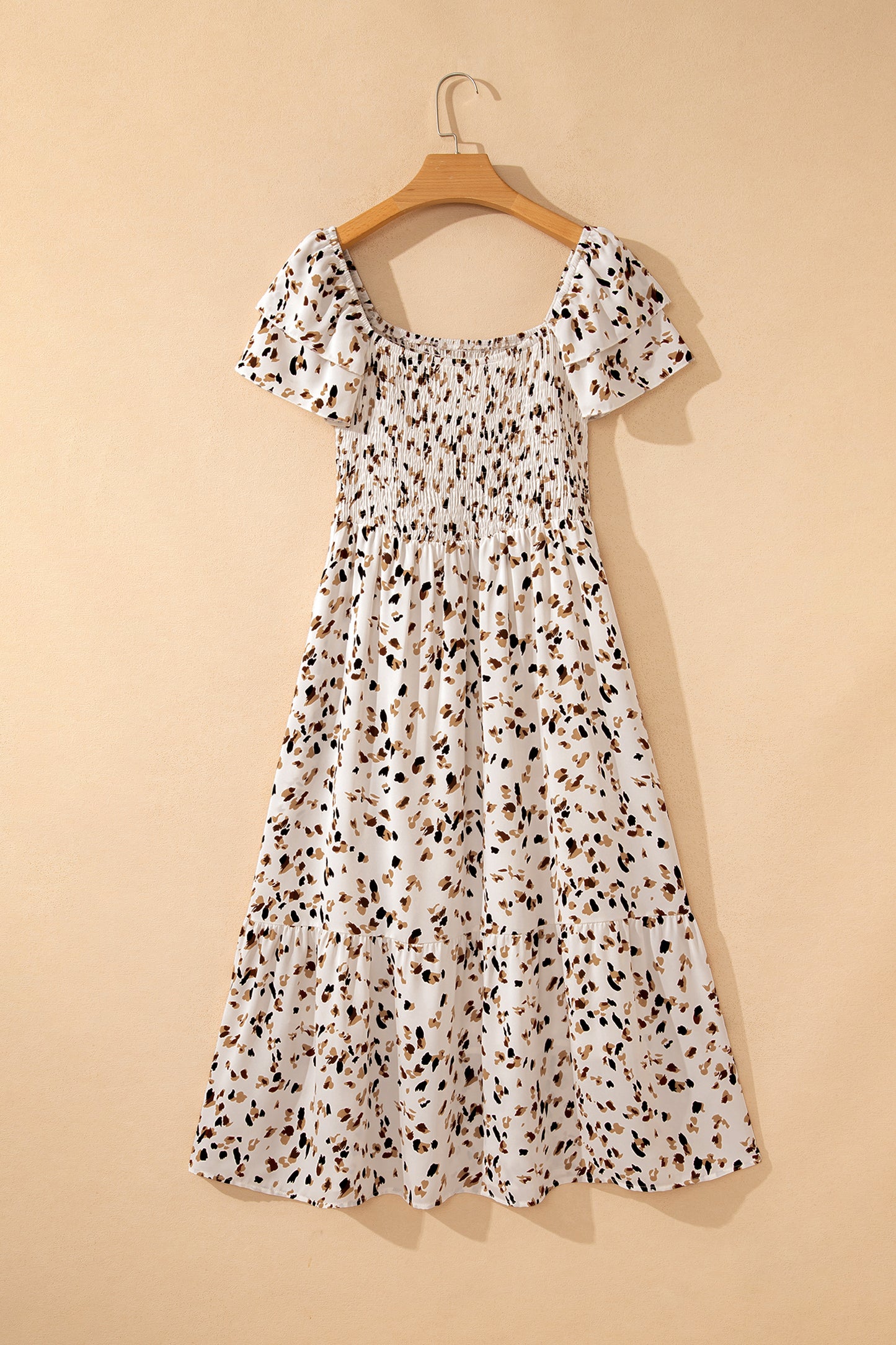 Ditsy Floral Smocked Midi Dress