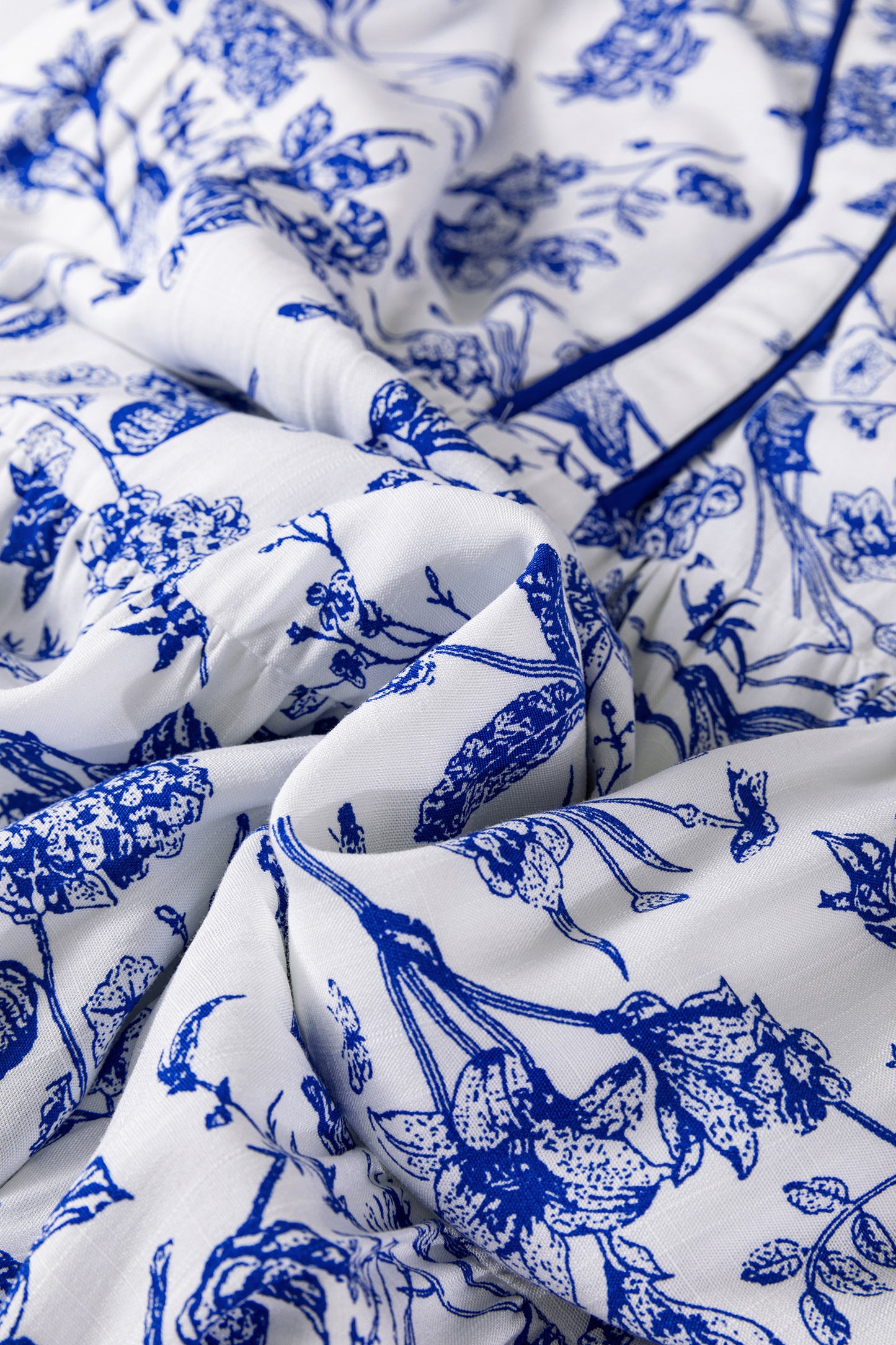 Blue Floral Midi Dress