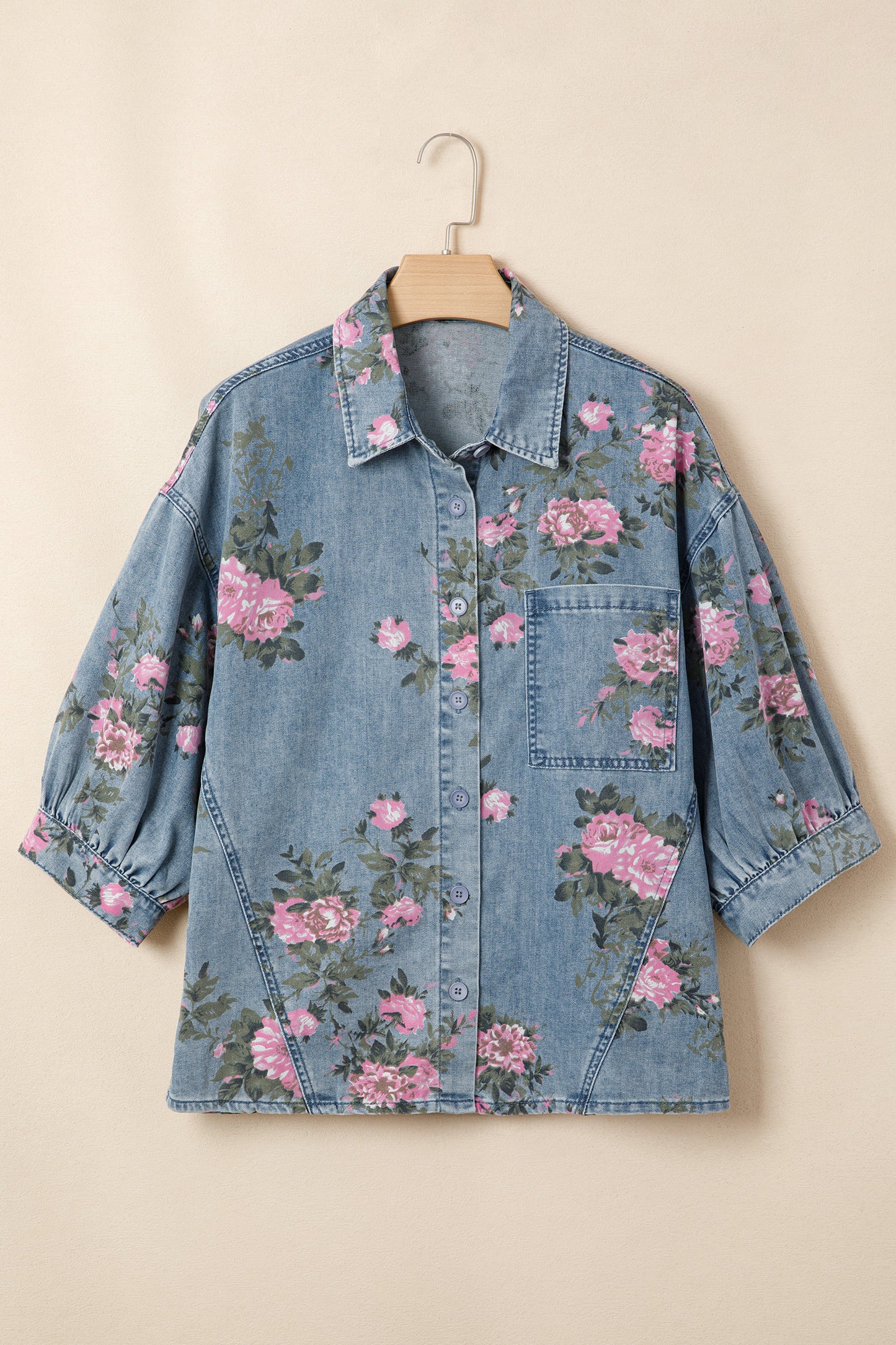 Vera Floral Denim Shirt