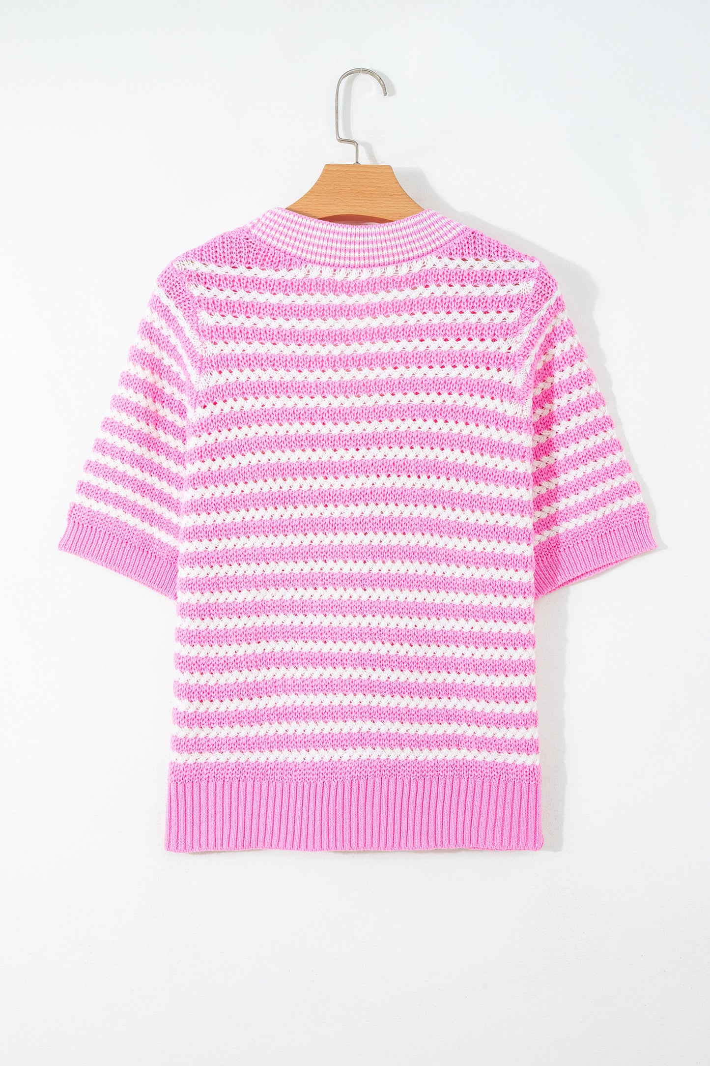 Bows and Stripes V-Neck Sweater
