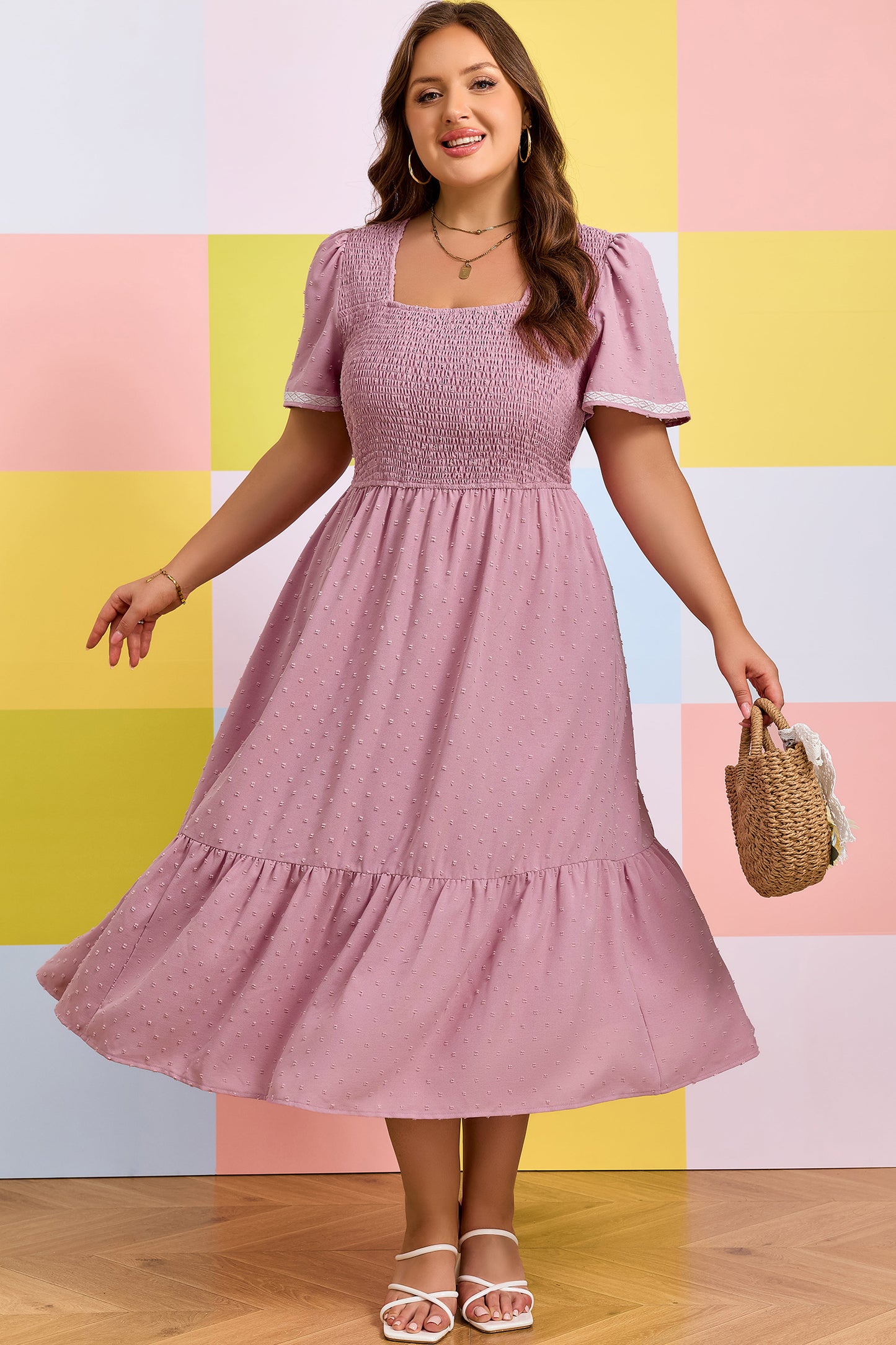 Pinkie Pie Midi Dress in Plus Size