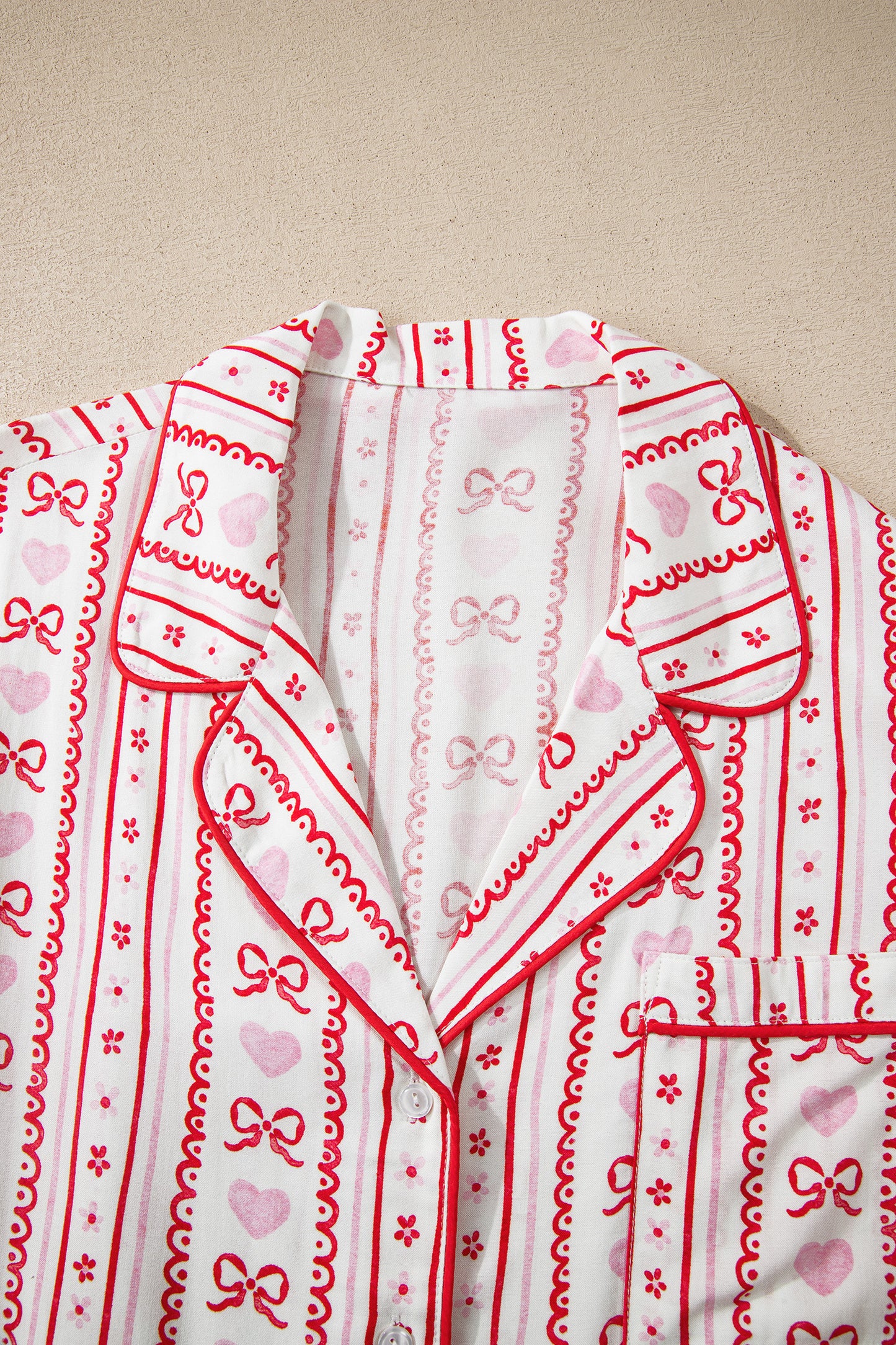 Hearts & Bows 2pc Pajama Set