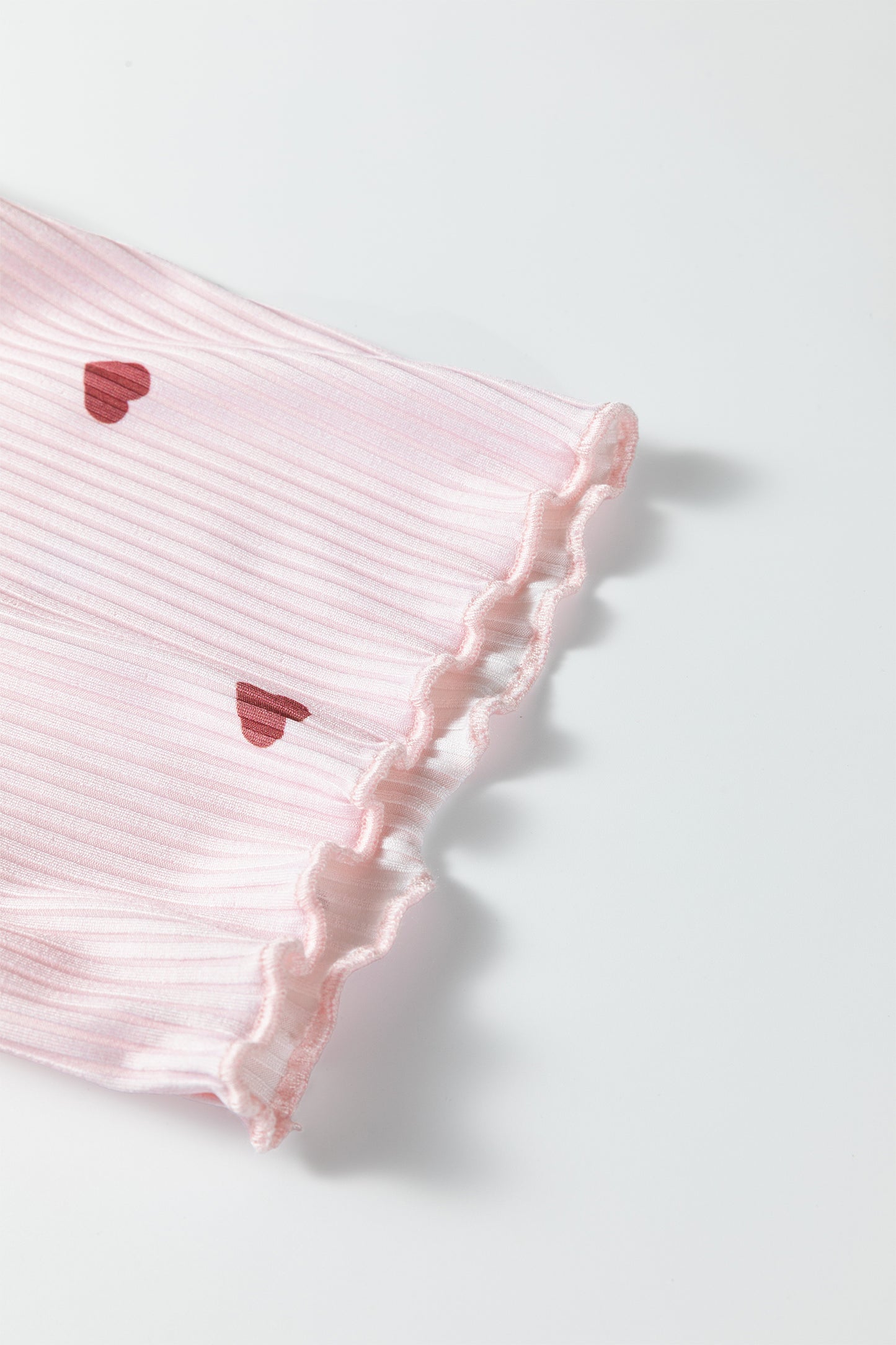 Pink Valentine Ribbed Knit Lounge Set