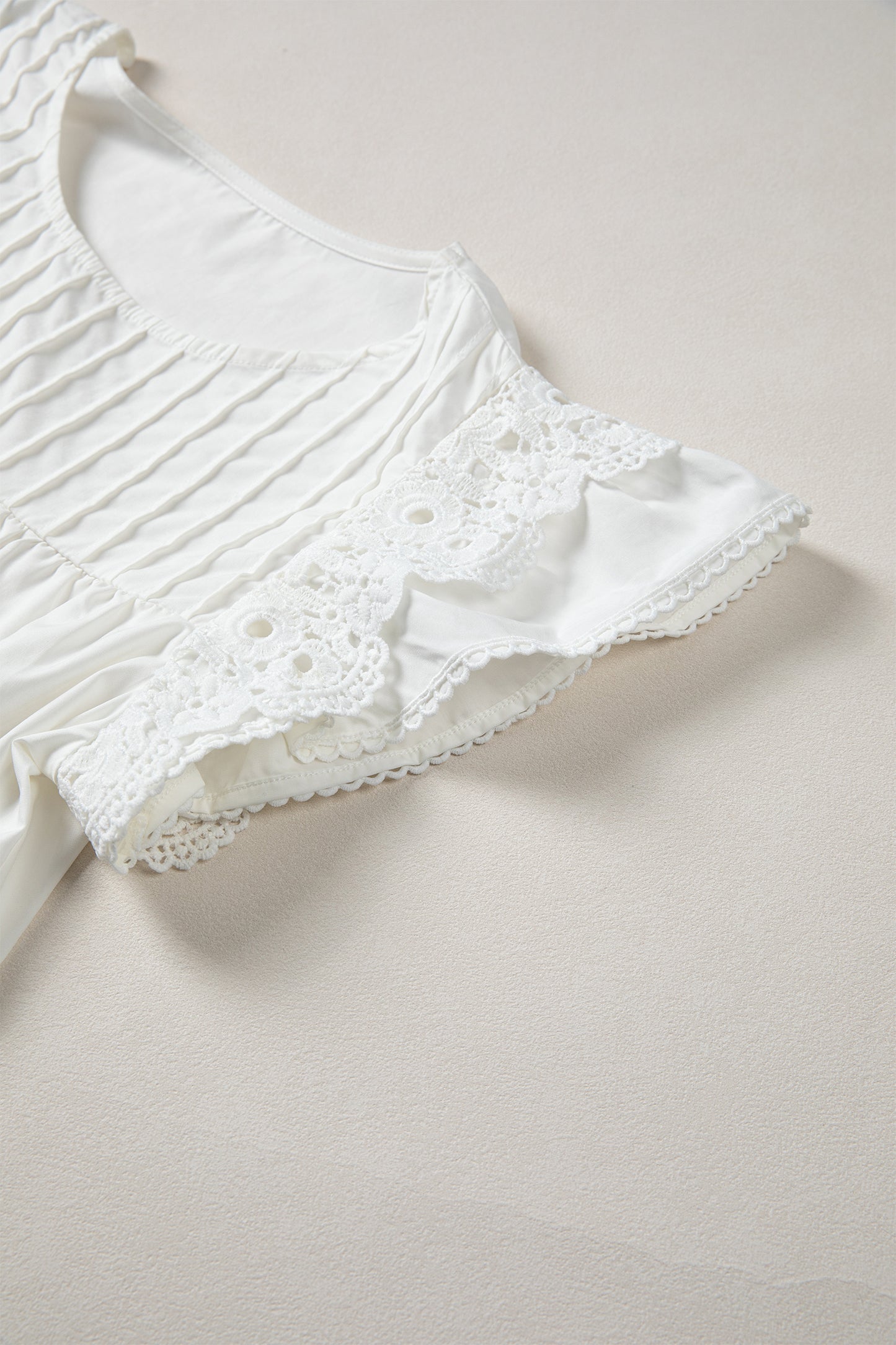 Flutter White Lace Blouse