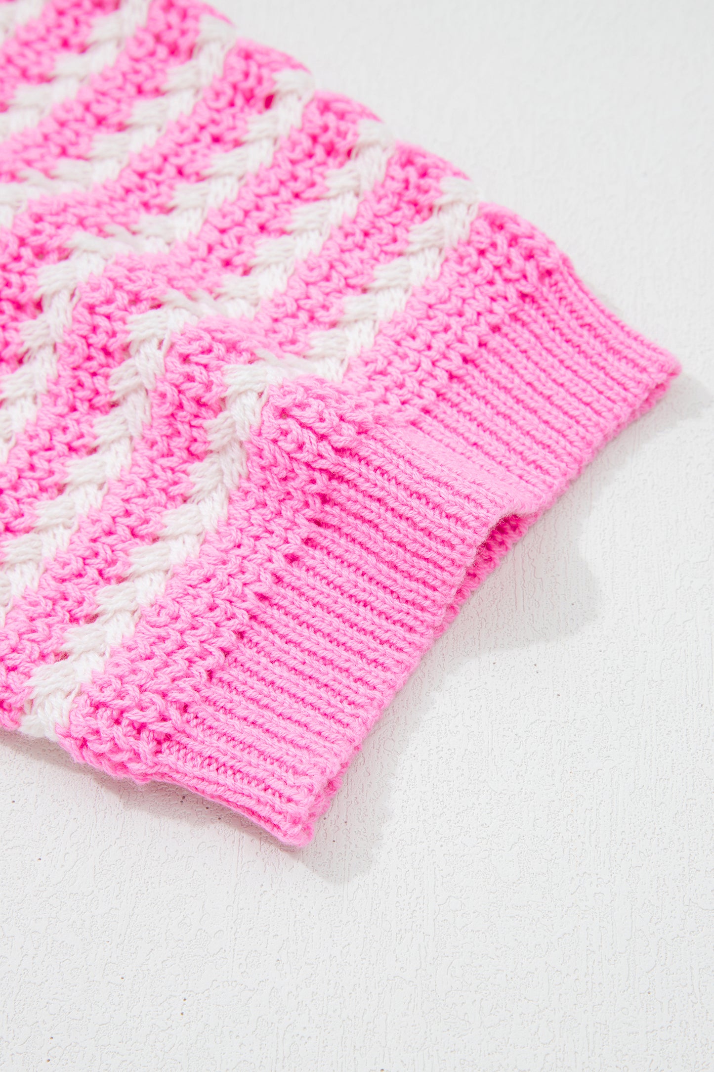 Bows and Stripes V-Neck Sweater