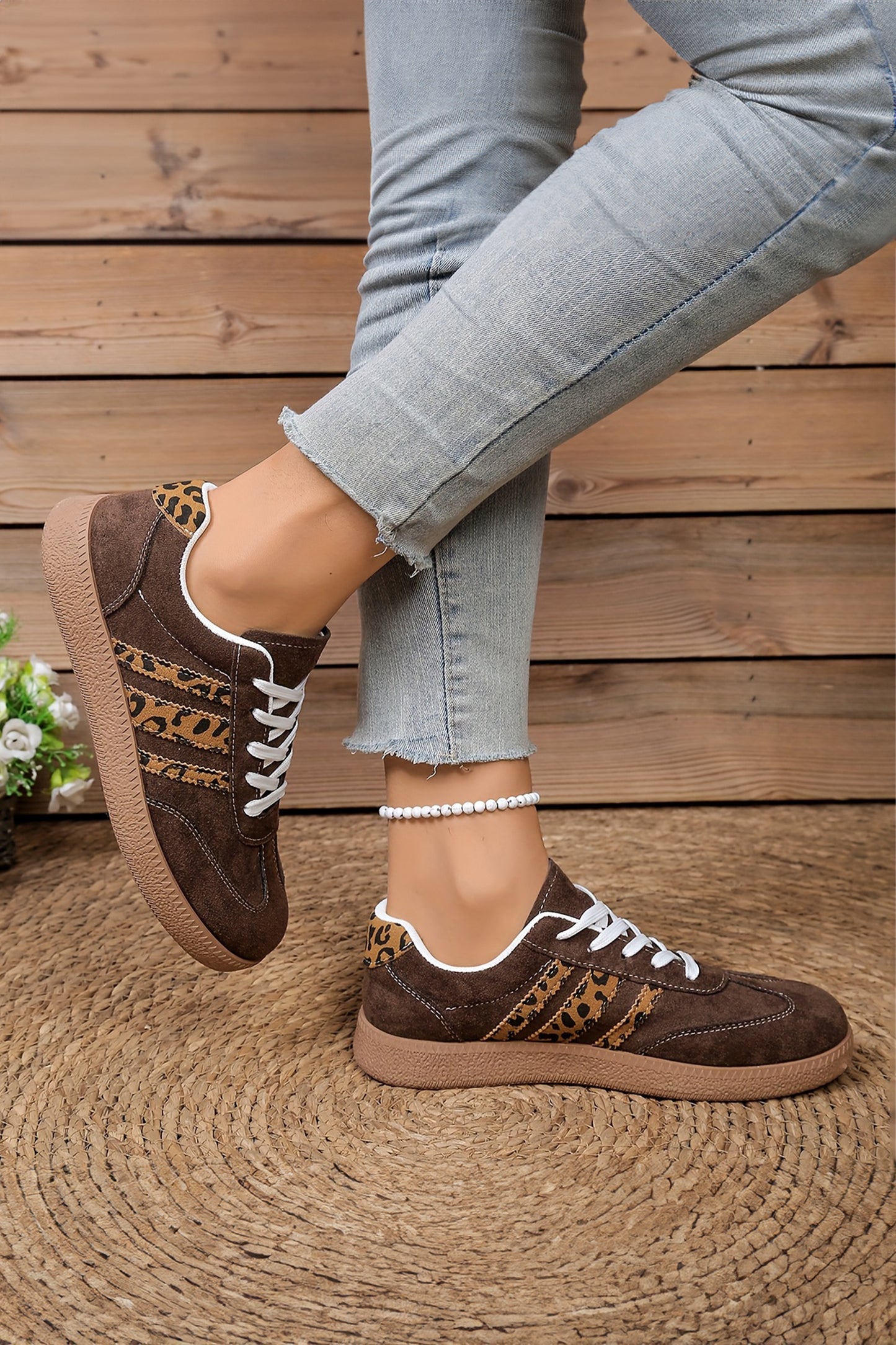 Leopard Faux Suede Shoes